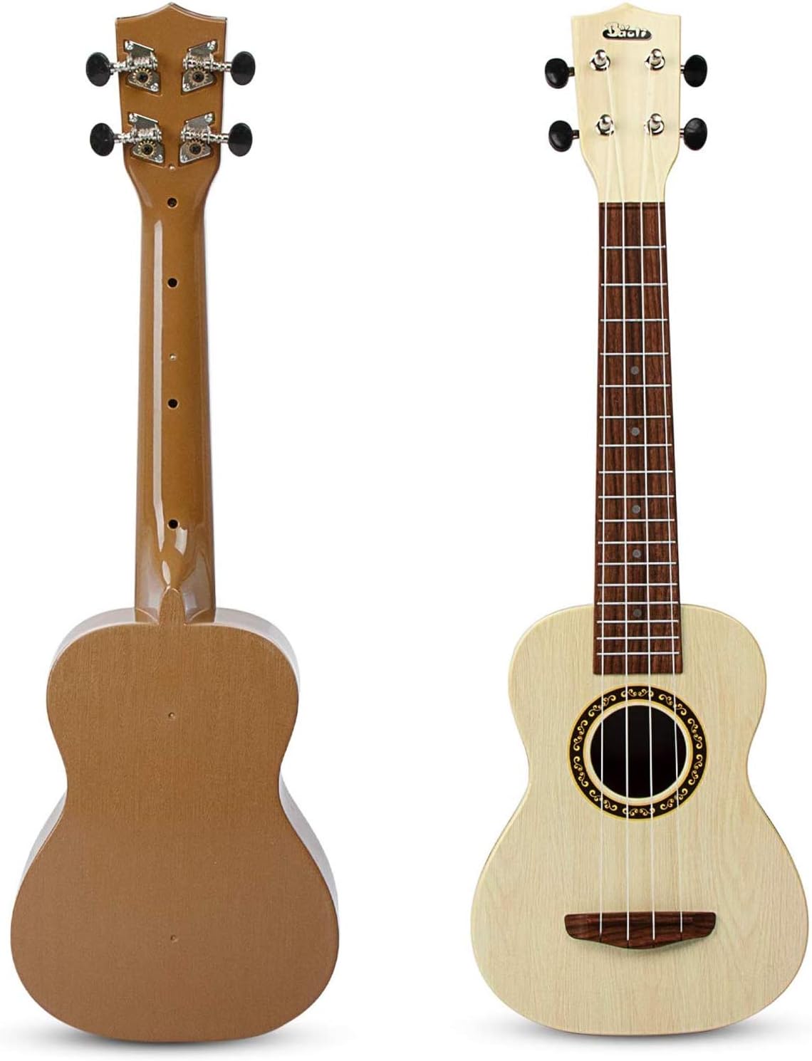 aPerfectLife Ukulele Guitar for Kids, 23 Inch Nylon-String Starter Classical Guitar for Beginner Children (White)