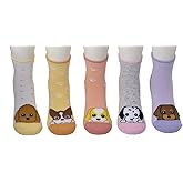 Maiwa Dog Girls Cotton Socks for Toddler Big Little Girls 5 Pack