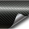 VViViD® Black True R Carbon Fiber Vinyl Wrap Roll with Air Release Technology (6 Foot by 5 Foot (Hood, Roof or Trunk Wrap Kit))