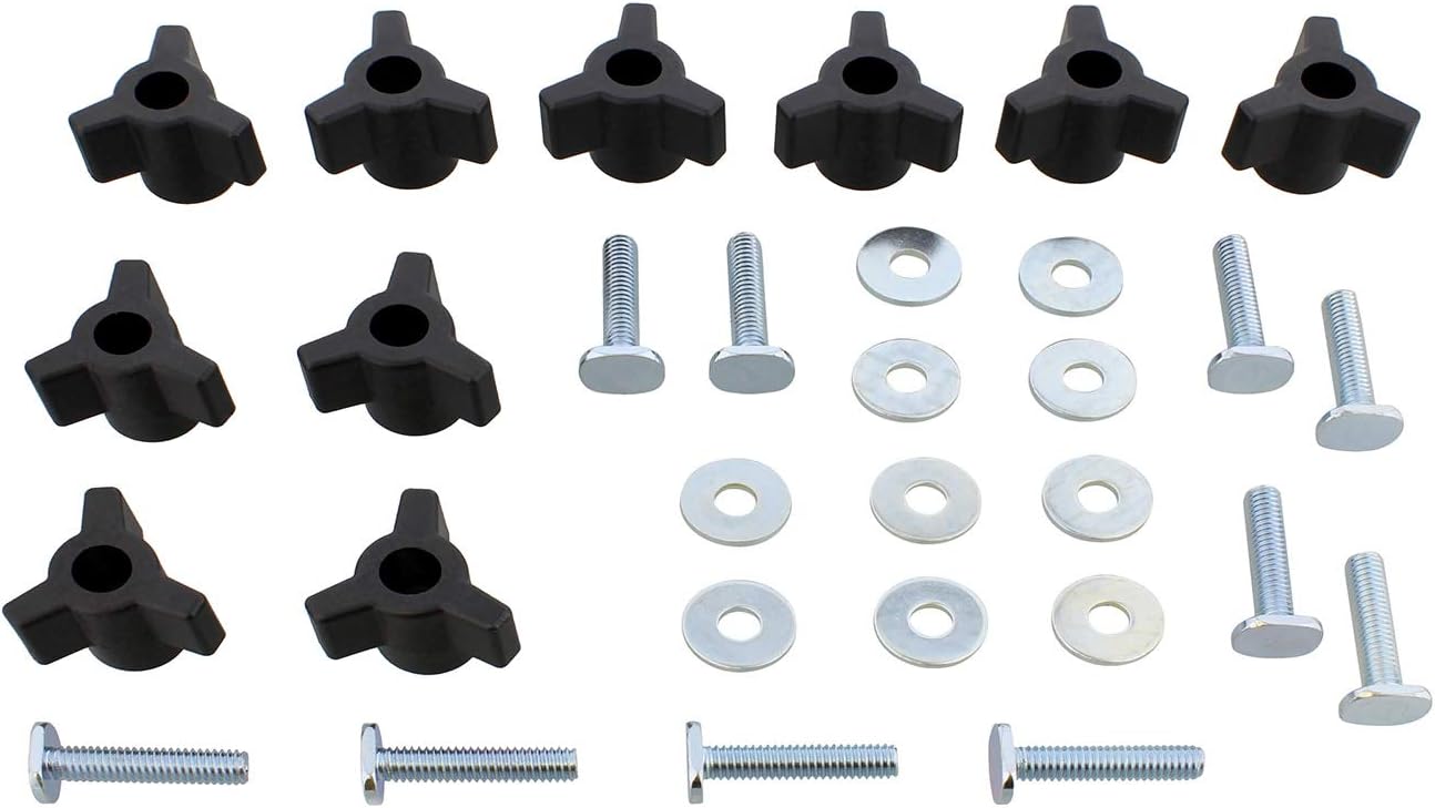 DCT 5 Star Knobs Kit 5/16in18 Threaded Knob, Bolt with Knob, Clamping