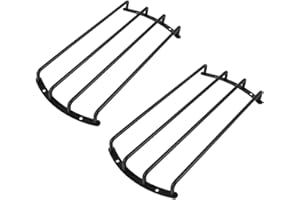 X AUTOHAUX 2pcs 12 Inch Car Bar Grille 4 Bars Subwoofer Grill Speaker Grill Cover Protector Guard Metal Black