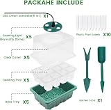 MQFORU Seed Trays with Grow Light 60 Cells 5-Pack Propagator Kit view 7