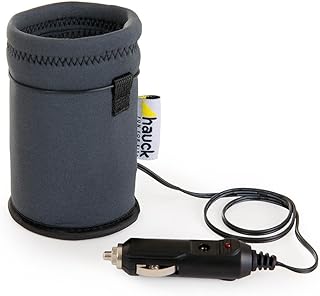 Hauck Feed Me Auto Fläschchen-/Babykostwärmer, für Gläschen, Becher und Fläschchen, für 12-Volt KFZ-Anschlüsse, grau