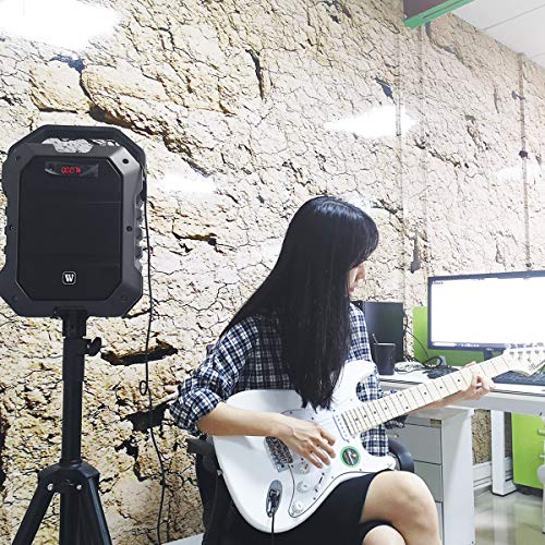 WinBridge K10 PA System, Battery Powered, with 80W Power 12V/5000mAh, Bluetooth Wireless Microphones, Remote Control, Support FM/USB/AUX/Echo/Bass/Treble/Instrument Guitar Amplifier Input - Thumbnail 4