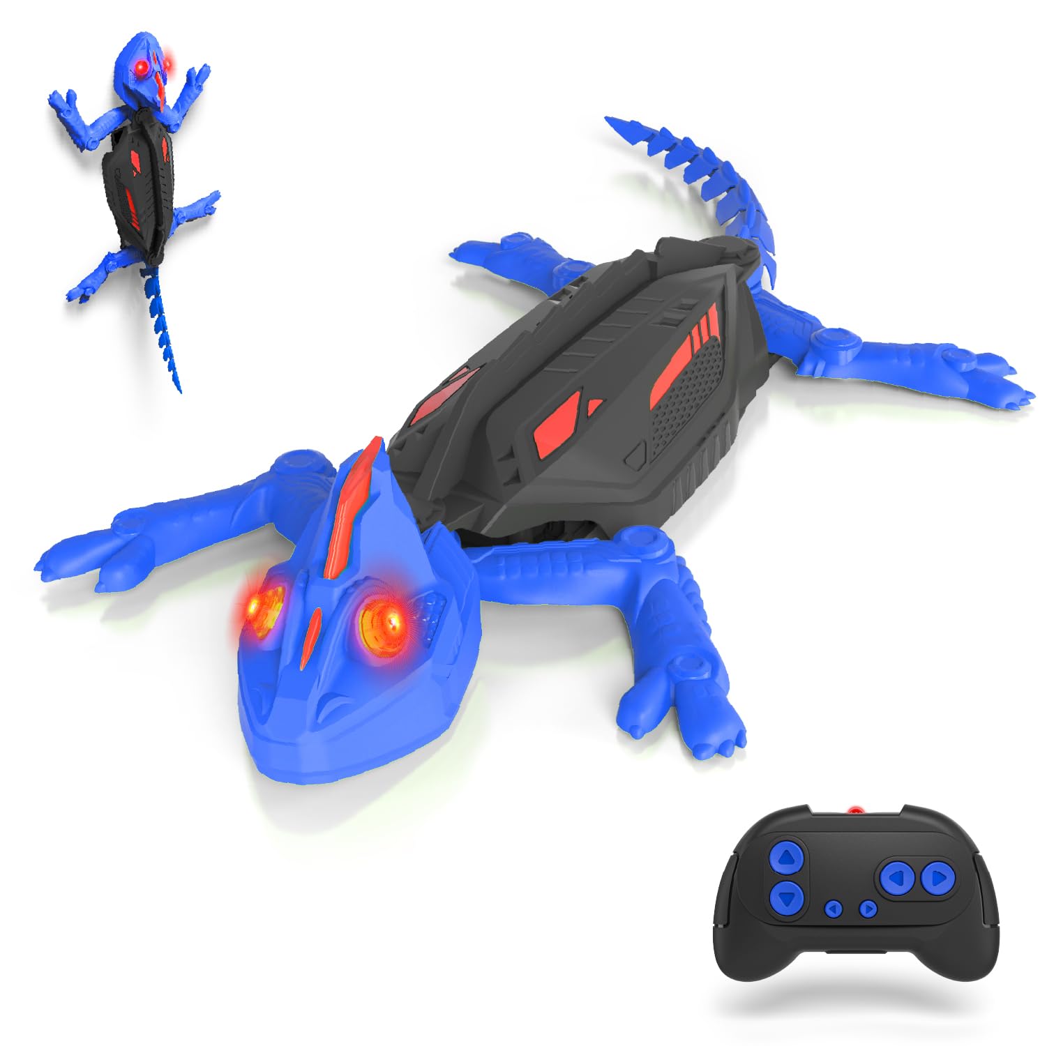 Wall Crawler Gecko, Rechargeable Wall Crawler Chameleon, RC Robot Lizard Toy with LED Eyes, Wall Crawling Gecko Toy for Kids, Birthday Gifts Toys for Ages 3 4 5 6 7 8+ Year Old Boys and Girls