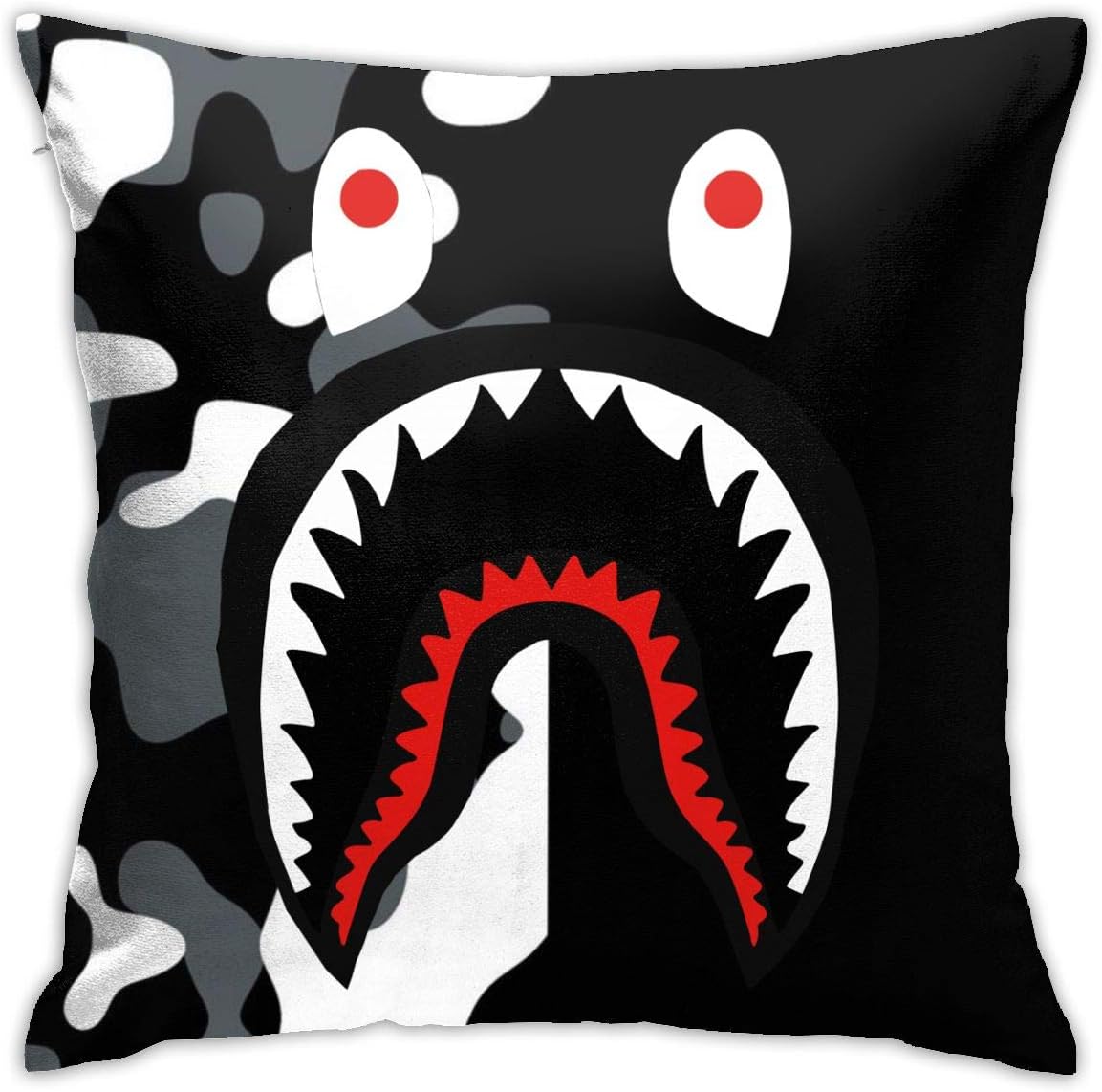 Trikahan Bape Blood Shark Throw Pillow Covers Sofa Bed Throw Cushion Cover Decoration 18"" X 18