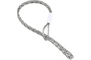 Xadnitu Cable Pulling Grip for OD 15-18 mm Wires, Stainless Steel Cable Puller Sock Mesh Lassos with Rope Loop for Heavy Duty or Flexible Cords