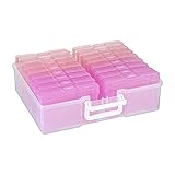 Naivees 4" x 6" Plastic Photo Storage Case with 16