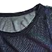 LOTUYACY Women's Sexy Metallic Shimmer Mesh Tee Short Sleeve See Through Mesh (Small)
