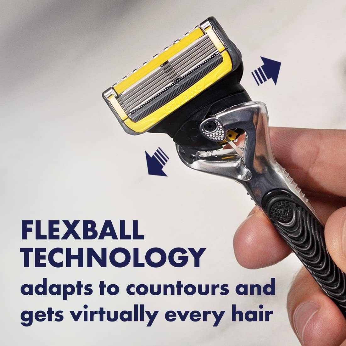 Gillette ProGlide Shield Men's Razor, 5 Bladed Razor, with Precision Trimmer, Comfortglide Lubrication, Glide and Comfort, Handle + 4 Blade Refills