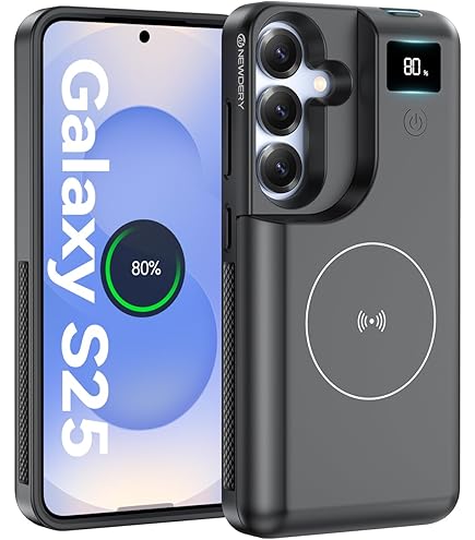 Amazon.com: NEWDERY for Samsung Galaxy S25 Plus Battery Case 6.7