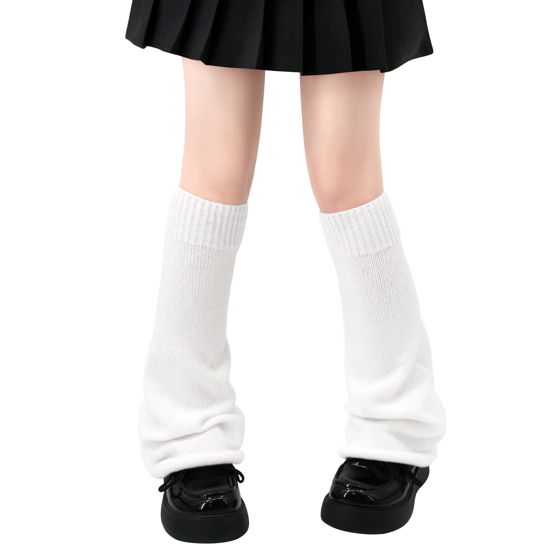 Photo 1 of Leg Warmers Y2K White Leg Warmers Kawaii Flared Leg Warmers for Women Girls Kawaii Leg Warmer Socks Lolita Gyaru Clothes
