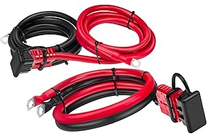 SOUNDACTURE Quick Disconnect Winch Power Cable 2 AWG 7 FT Pure Copper OFC Heavy Duty Battery Wiring Kit for Easy Connect and Disconnect, Durable and Reliable Performance for Winch Systems