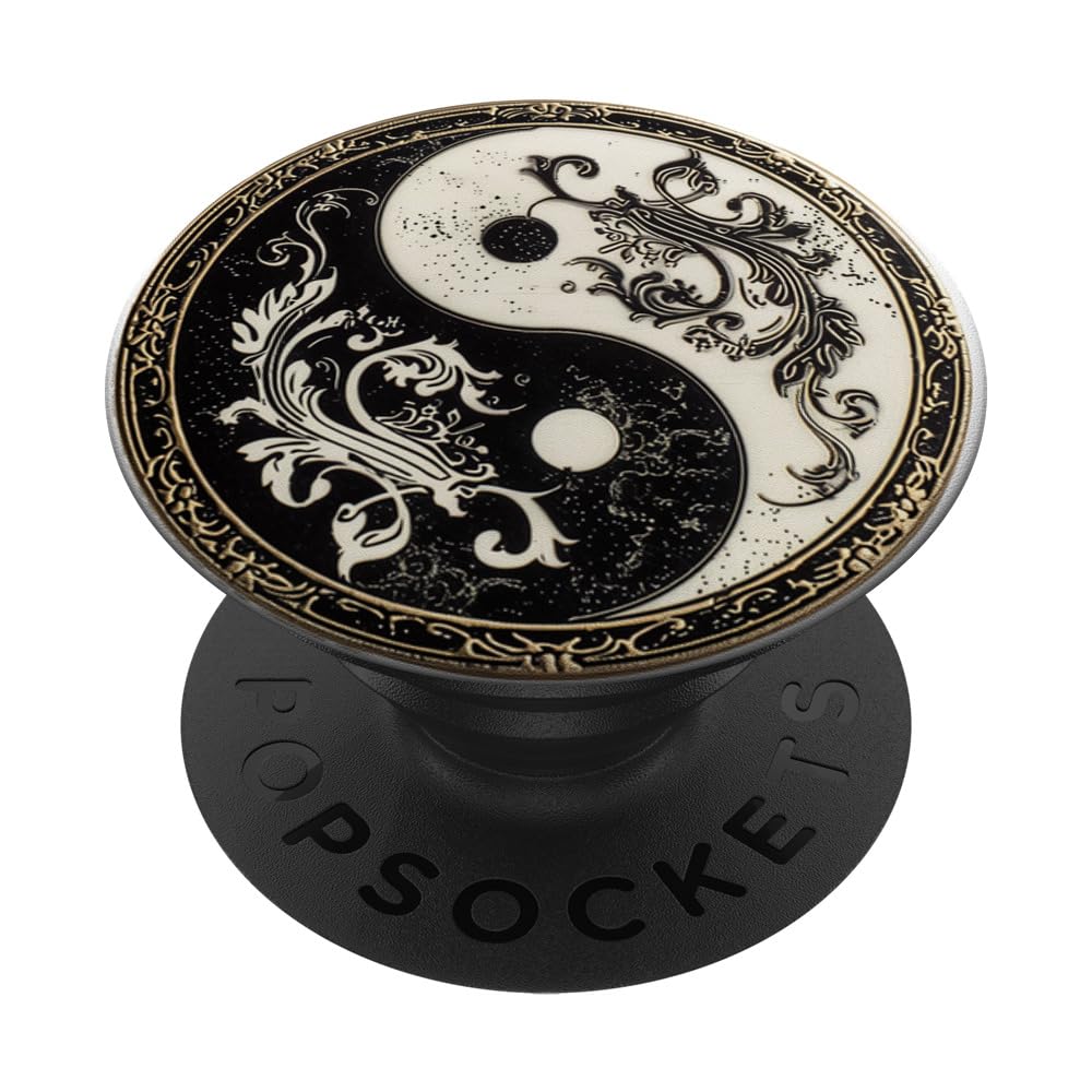 Vintage Yin Yang Classic Taoism Zen Meditation Antique PopSockets Swappable PopGrip