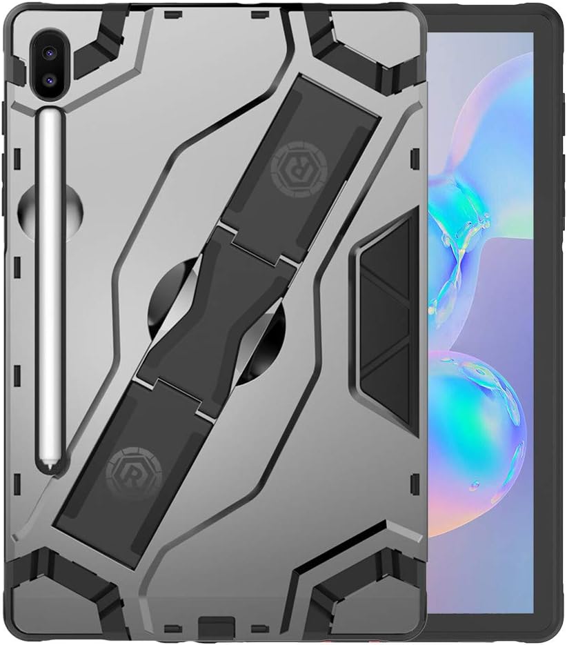 for Samsung Galaxy Tab S6 10.5" SM-T860 T865 Tablet Case, JKRED Heavy Duty Armor Tough Kids Handle Foldable Stand Protective Case Cover