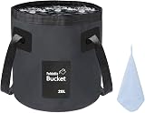 FALEIZHI 12L 20L Folding Water Bucket Outdoor Collapsible Black