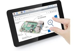 FREENOVE 7 Inch Touch Display for Raspberry Pi 5 4 B 3 B+ A+, 800x480 Pixel IPS Monitor, 5-Point Capacitive Touchscreen, Driver-Free MIPI DSI Port