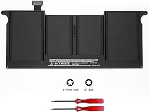 POWERWOO A1370 A1406 Laptop Battery for MacBook Air 11 inch,Battery Replacement for MacBook Air 11'' A1465 (Mid 2011 2012 2013 Early 2014 2015 Version)[7.6V 39Wh]