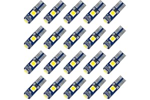 BlyilyB 20-Pack T5 17 18 27 37 58 70 73 74 79 85 86 2721 LED Bulbs 3030 Chips LED Lamp for Map,Dashboard,Instrument panel,Dom