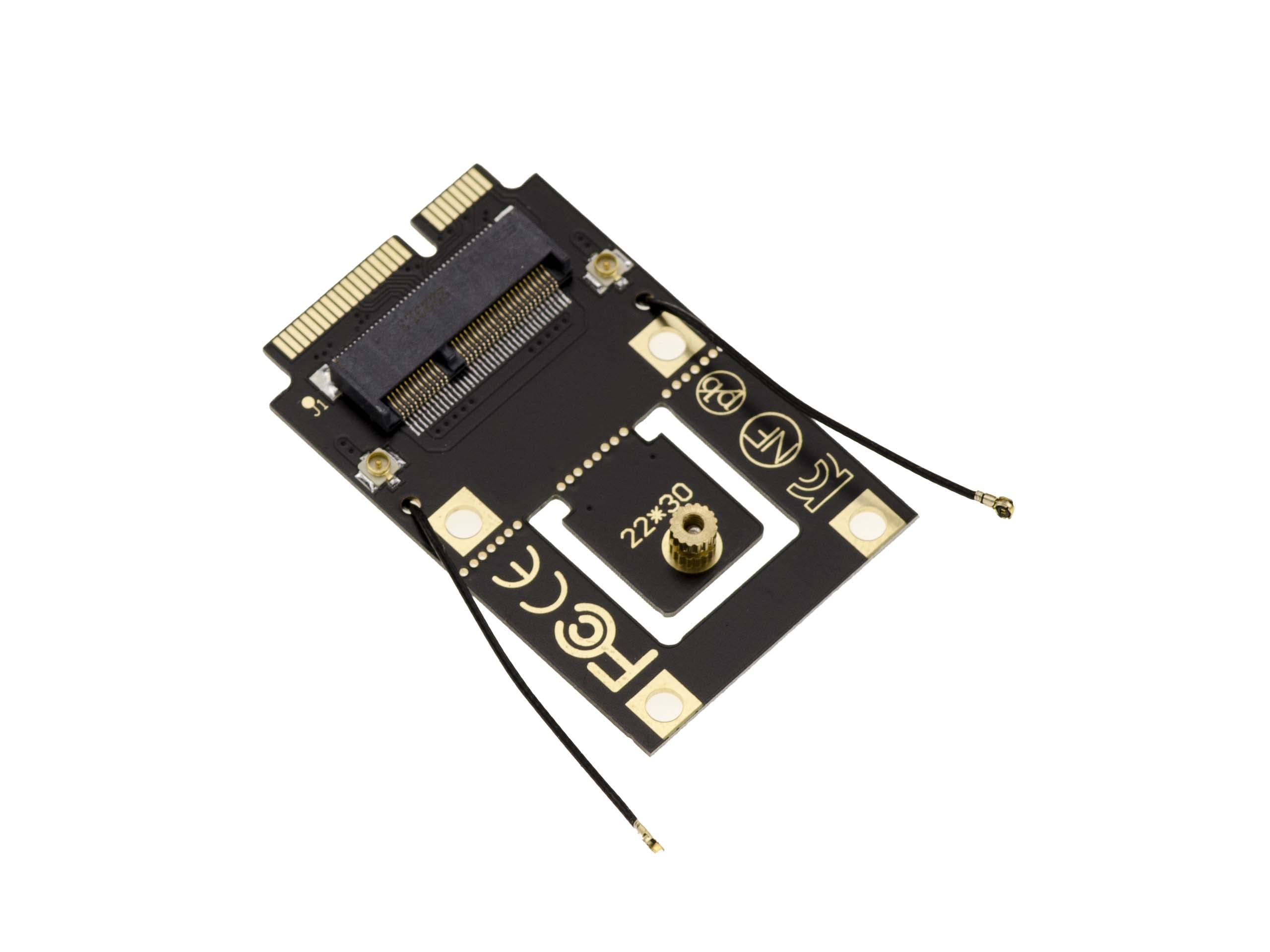KALEA-INFORMATIQUE M2 E A Key to miniPCIe adapter for mounting an M.2 2230 WiFi Bluetooth card on a Mini PCIe slot