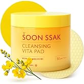 BEAUDIANI Soonssak Vitamin C Cleansing Pads – One-Swipe Makeup Remover, Low-pH 5.3, Dual-Texture Exfoliating Toner Pads, Hydrating Lyocell, Sensitive-Skin Friendly – 50 Count