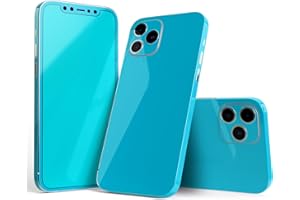DesignSkinz Full Body Skin Decal Wrap Kit Compatible with iPhone 8 Plus - Solid Turquoise Blue