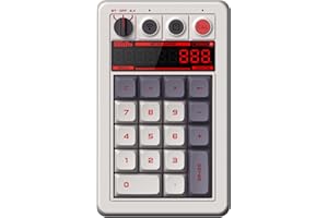 AKNES 8bitdo Retro 18 Mechanical Numpad, 2-in-1 PC and Calculator, Bluetooth/2.4G/Wired for Windows and Android - N Edition