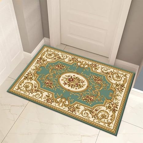 Amazon 花柄 玄関マット おしゃれ 室内 北欧 風水 花模様 キッチンマット 洗える 柔らかい ウォッシャブル 抗菌 防臭 お手入れ簡単 ラグマット レトロ ビンテージ 60 90cm ペルシャ風 カラー 屋内 かわいい 一人暮らし ドアマット 玄関マット オンライン通販