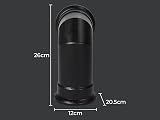 Adam Angled Decorative Stove Pipe Black 260 x 120 x 205 mm view 6