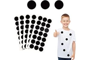 Iceyyyy 100+ Pieces Black Adhesive Felt Circles, Black Self-Adhesive Felt Sticker for Halloween DIY Projects, Professional Craft Finishing (1 Inch)