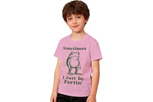 Sometimes I Just Be Fartin' Frog T-Shirt for Kids Boys Girls Tee Casual Crewneck Short Sleeve Unisex Children Tops