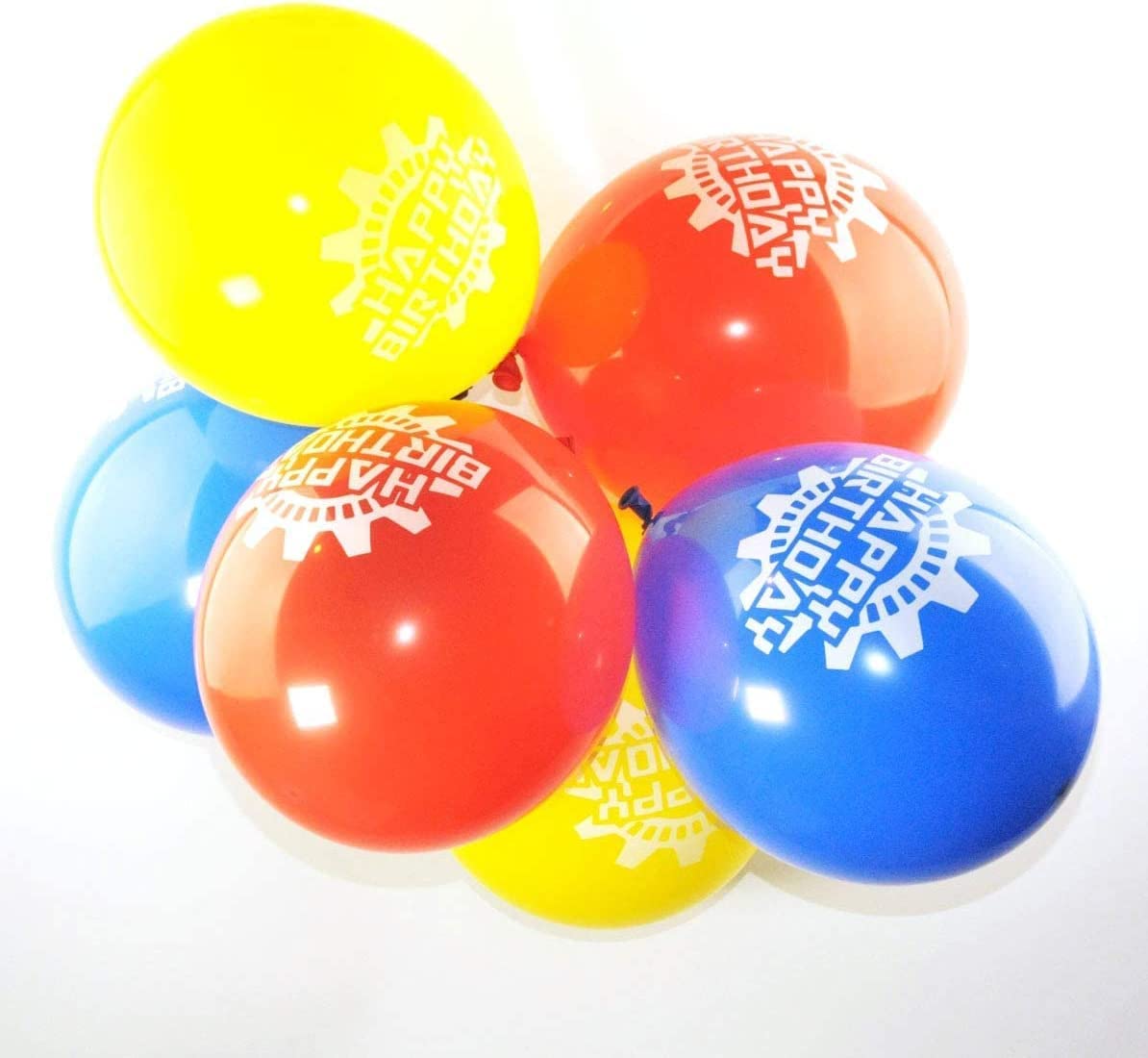 Happium Transformers Balloons 12 inches, 10pcs Balloons Party Decoration And Accessories, Children's Happy Birthday, Blue, Red, Yellow