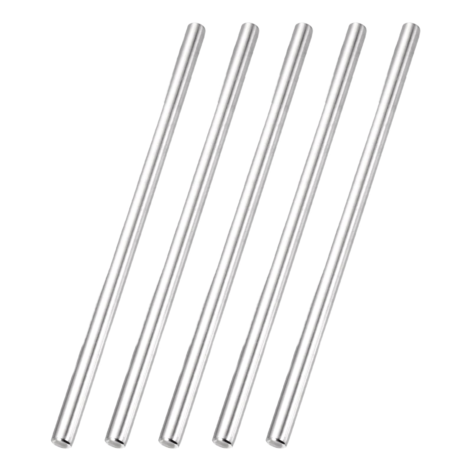 sourcing map 5 Pack RC Wheel Axle Pin, 8x100mm Steel Hex Wheel Hub Nut Pin Replacement for DIY RC Car Truck Boat Helicopter Model Part, Silver