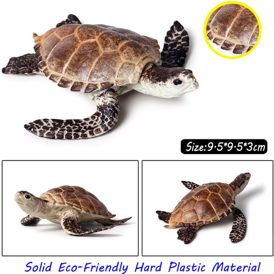 FLORMOON Turtle Figurines, 6pcs Plastic Realistic Sea Turtle Hawksbill Animal Figurines - Image 4