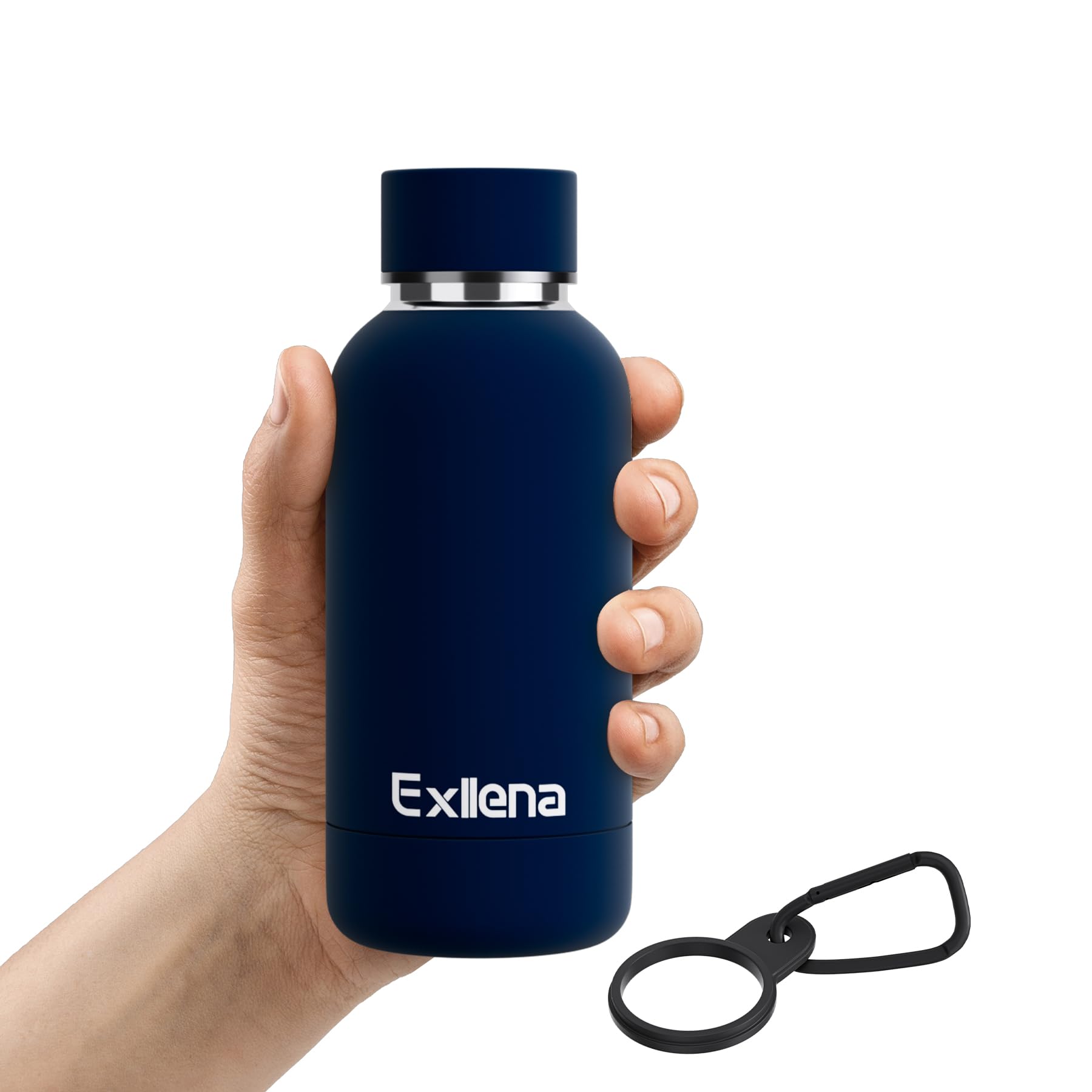 Exllena Insulated Water Bottle 350ml, Keeps Drinks Cold 24 Hrs, Dark Blue — image 1