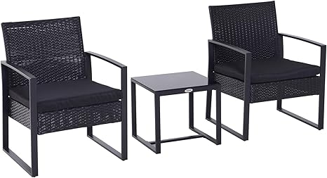 Amazon.de: Outsunny Polyrattan Sitzgruppe Gartenset 5 TLG. Gartenmöbel