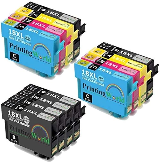 PrintingWorld Replacement Epson 18XL Ink Cartridges 18 XL for Epson Expression Home XP-322 XP 