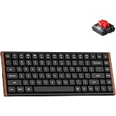Keychron K3 Ultra 8K Wireless Mechanical Keyboard, 75% Low Profile - Black | 2.4 GHz/Bluetooth/USB-C, ZMK Powered 550H Battery Life, Aluminum and Wood Frame, Hot-Swappable and RGB for Mac Windows Linux