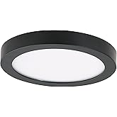 Minka Lavery 708-66A-L Vantage LED Flush Mount, 1-Light, 15 Total Watts, 7.5-in H x 1-in W, Coal Black