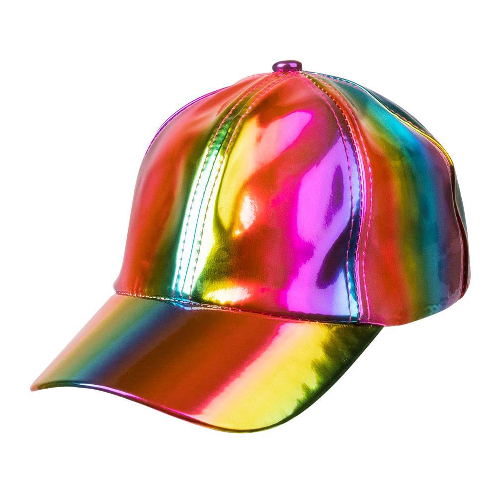 Boland 04299 - Holographic Cap, Baseball Cap, Headgear, Rapper, Theme Party, Carnival