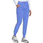 COZYFIT Womens Scrub Pants - Soft Stretch Yoga Style with 5 Pockets, Slim Fit Jogger Scrubs Pants for Women