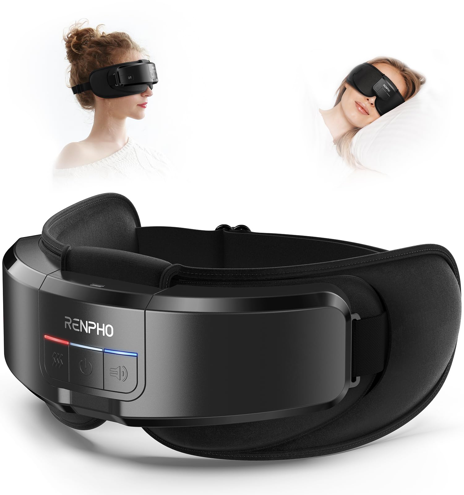 Photo 1 of RENPHO Eyeris Shift Eye Massager for Migraines [2025 Upgraded], Heated Eye Massager & Sleep Mask for Relaxation, Birthday Gifts for Women/Men/Mom/Dad, Music Temple Fack Mask Massager, Improve Sleep