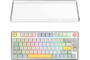 Geekria 75% 84-Key Knob Keyboard Dust Cover, Clear Acrylic Keypads Cover, Compatible with Keychron Q1 HE/Max/Pro, EPOMAKER TH80 75%, Glorious Gaming - GMMK PRO 75%