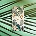 iPhone 8/iPhone 7/iPhone SE(2020) Case,Cute Girls Women Flowers Coffee Floral Bahama Green Leaves with White & Brown Flowers Aloha Summer Tropical Rose Clear Soft Case Compatible for iPhone 7/iPhone 8