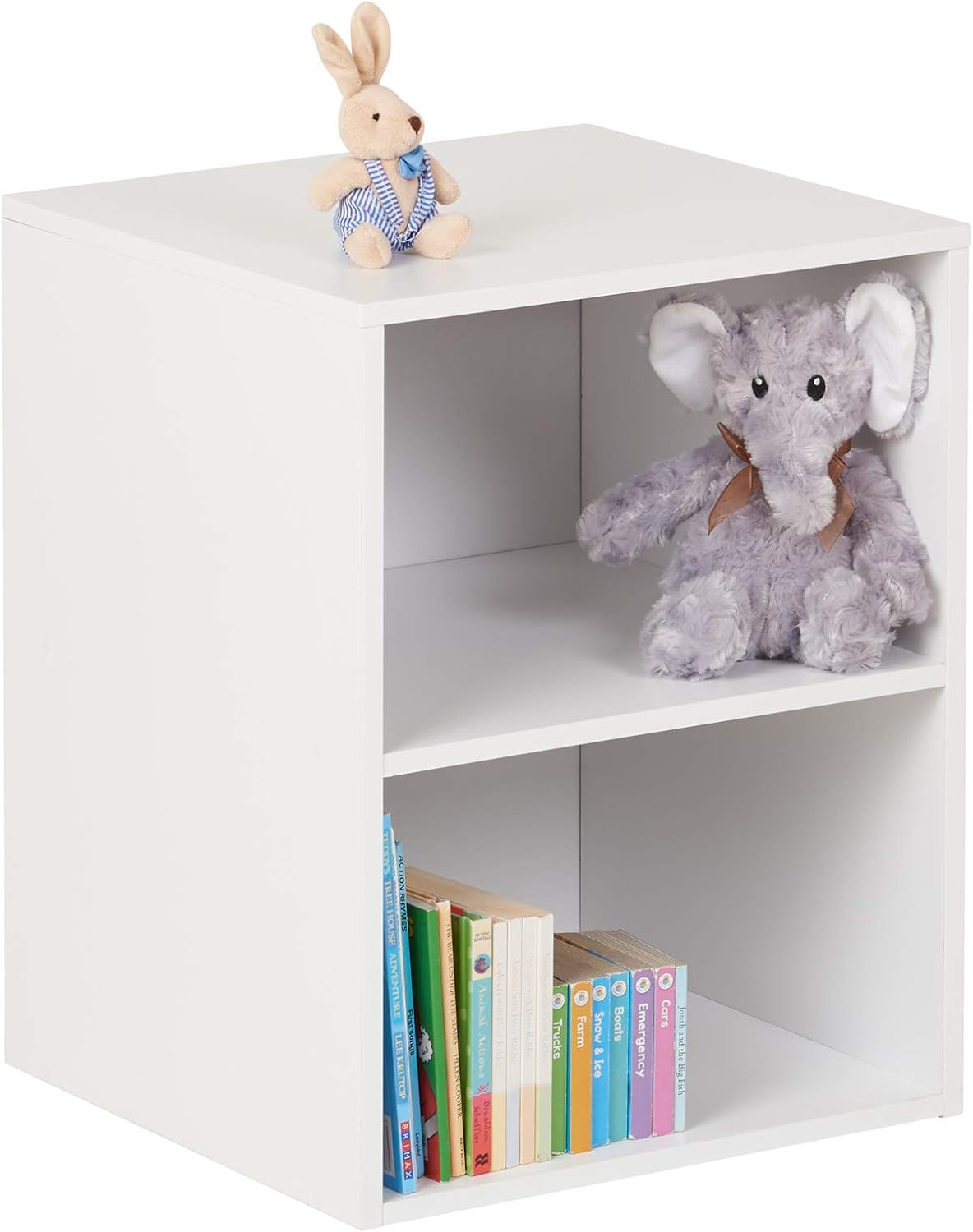 kids storage unit with boxes