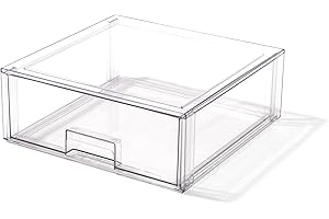 BINO | Stackable Storage Drawers, X-Large - Clear | THE CRATE COLLECTION | Storage Bins With Drawers | Bathroom Organizers | Under Sink Organizer | Vanity Cabinet Home Organization