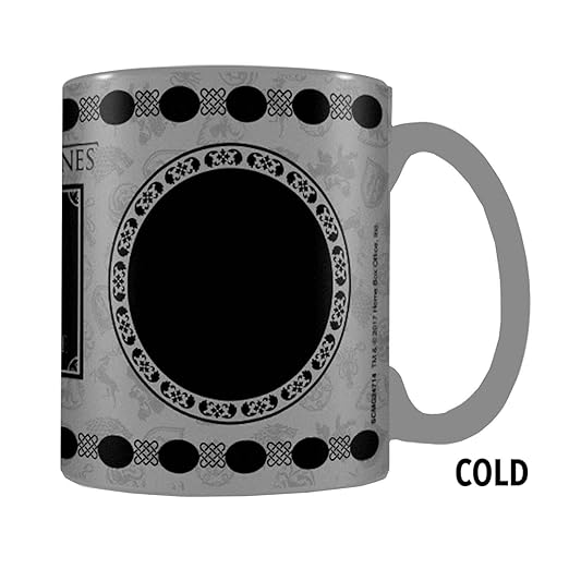 Game of Thrones Kaffeetasse Stark House Crest Heat Changing Nue offiziell Grau