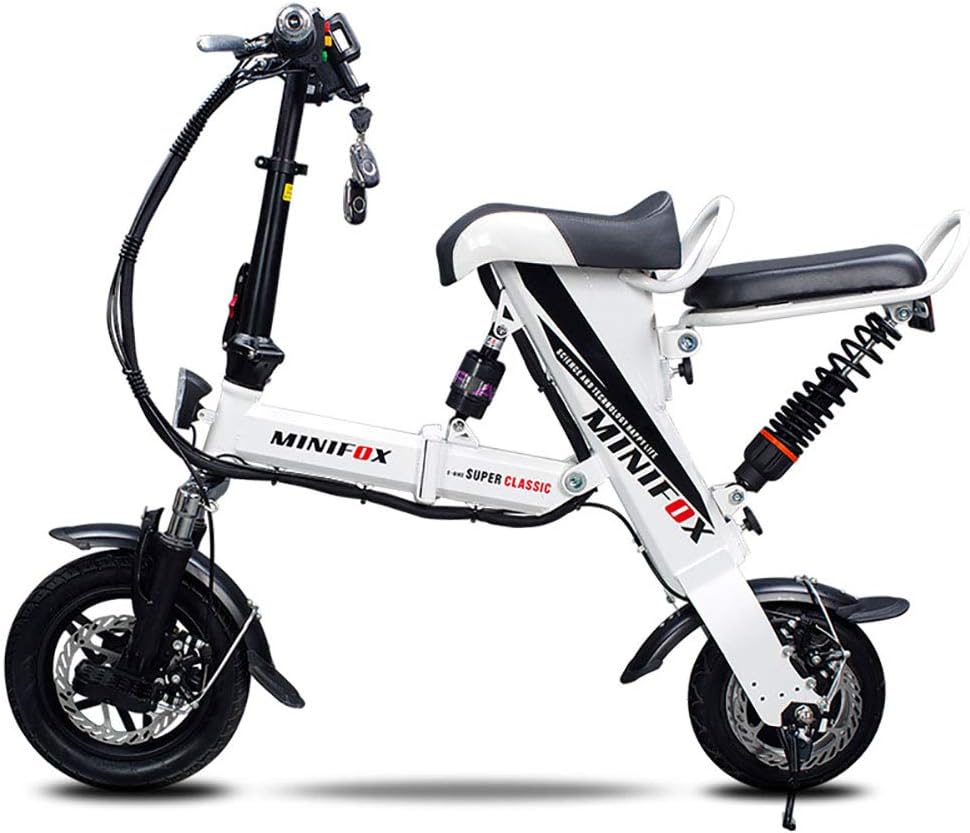 ebike commute 36v electric folding bike white
