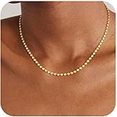 Hothty Gold Layered Charm Necklaces for Women, Dainty Stackable Simple Waterproof Choker Necklace Seashell Pearl Beach Necklaces Set Jewelry Gifts