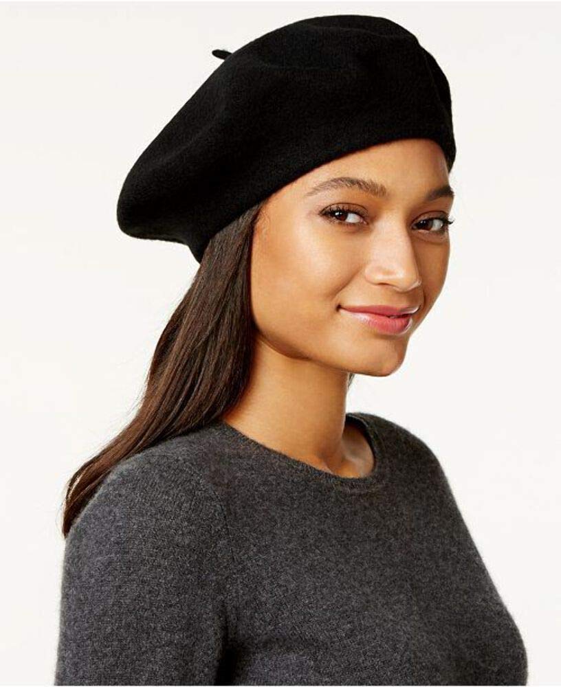 INC International Concepts Solid Wool Beret (Black) Womens Hat eBay